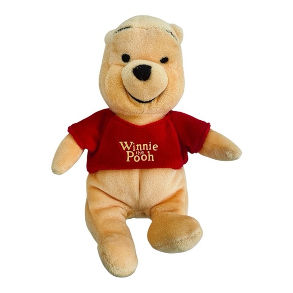 VTG Winnie The Pooh - Pooh Disney Rare Bean Bag Plush Bear 8" - Picture 1 of 4